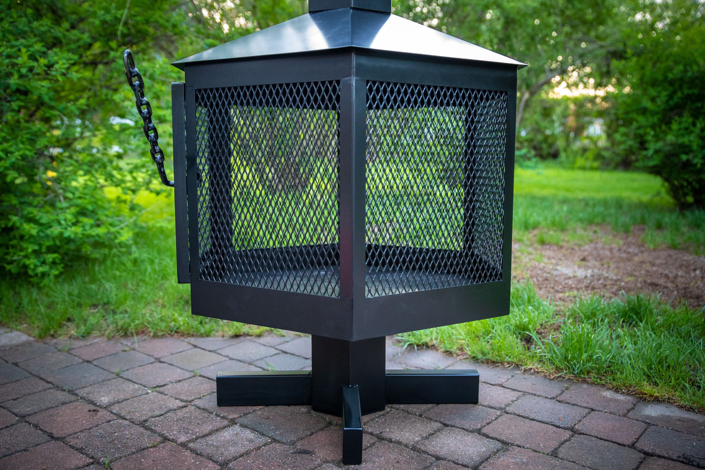 7’ Chiminea Wood Burning Outdoor Fireplace