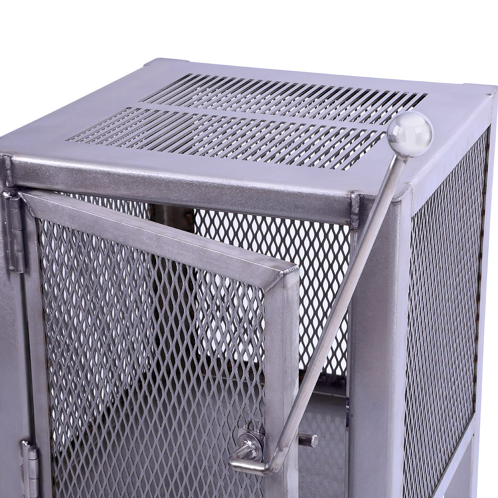 Outdoor Firepit with Heating Surface – Stainless Steel