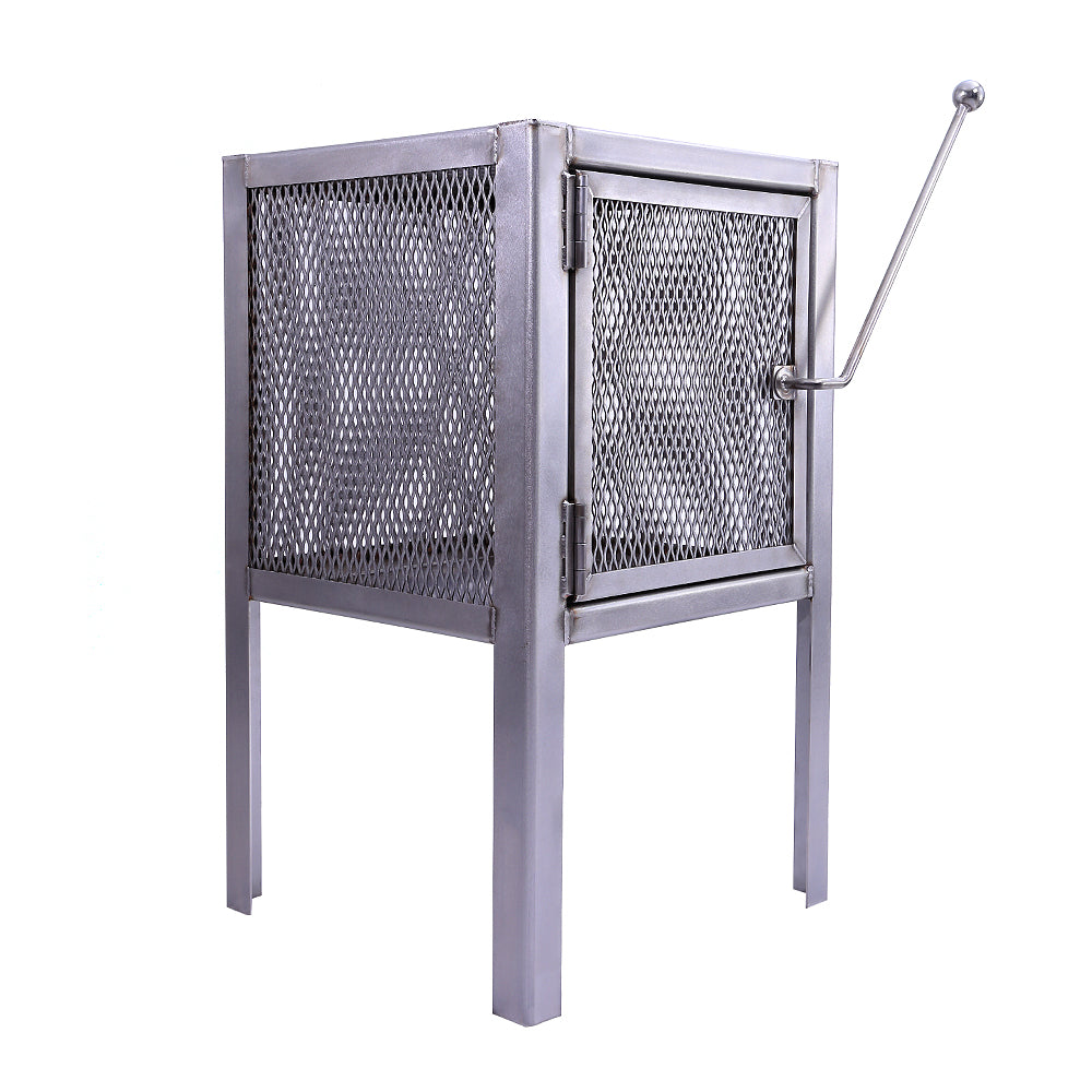 Outdoor Firepit with Heating Surface – Stainless Steel