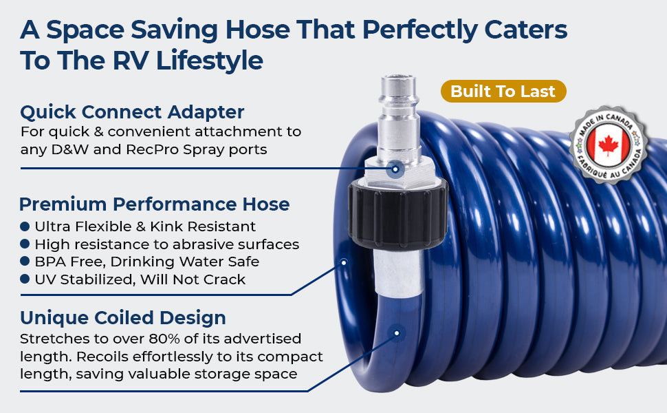SpringHose™ RV Coiled Water Hose