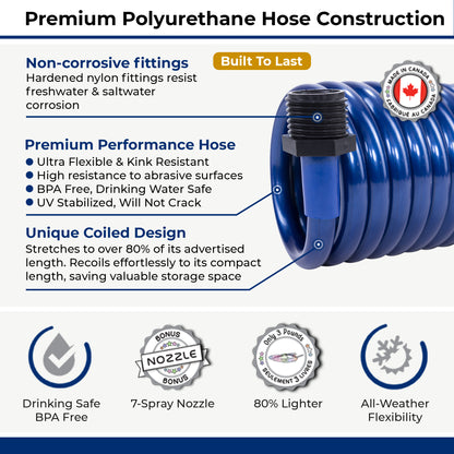 Tuyau d'arrosage spiralé marin SpringHose™